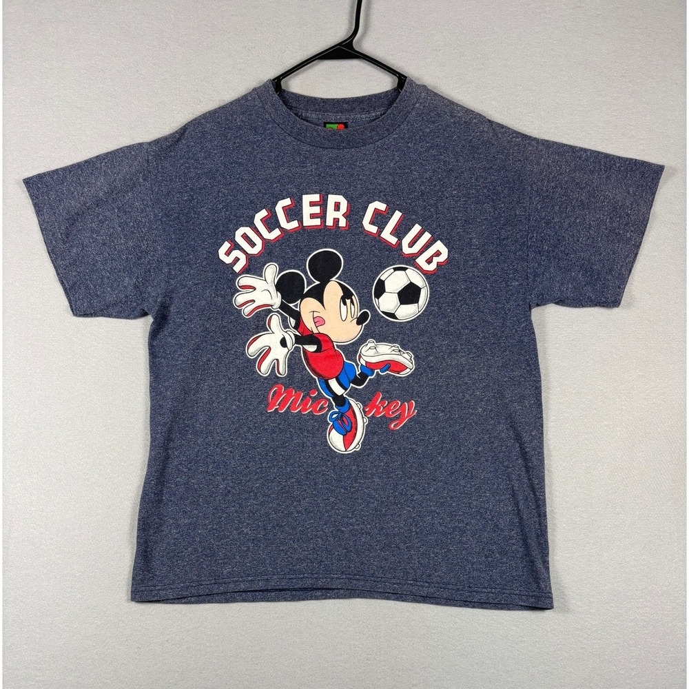 Vintage Mickey Unlimited Soccer Club Mickey Mouse Graphic T-Shirt Large USA Made